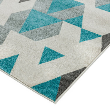 Asiatic London Colt CL17 Pyramid Blue Grey Jute Polypropylene Geometric Textured Rug 120x170 cm