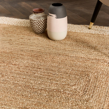 Origins Braid Stitched Natural White Indoor Outdoor Handmade Jute Braided Rug