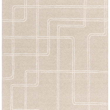 Ada Hand Woven Rug Bohomian Modern Geometric Pure Natural Undyed Wool Sand Beige Rug