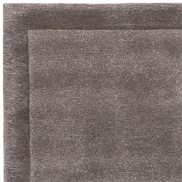 Asiatic London Rise Soft Silky Shiny Charcoal Grey Hand-Carved Wool Viscose Cotton Rug