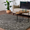 Asiatic London Harrison Charcoal Living Diamond Shaped Super Grey Handmade Shaggy Geometric Rug - Medium 120x170 cm (4'x5'6")