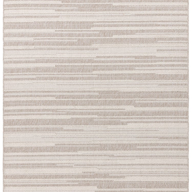 Asiatic London Camber Stripe Sand Beige Traditional Textured Striped Flatweave Rug
