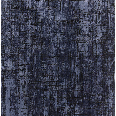 Asiatic London Kuza Navy Blue Polypropylene Abstract Textured Distressed Rug