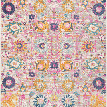 Nourison Passion PSN01 Floral Persian Rug in Silver