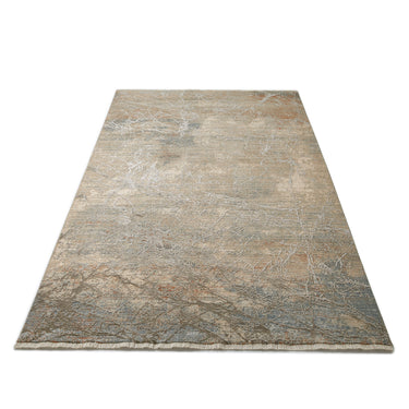 Emerald EMR101 Rug Modern Abstract Silky Rug in Cumin Beige