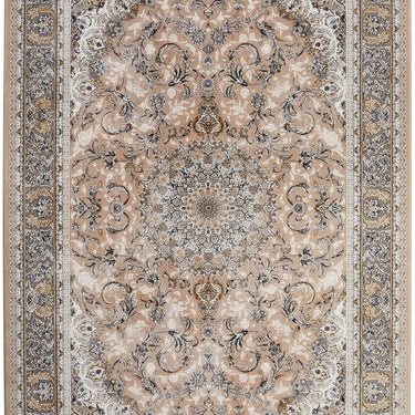 Royality ROY102 Beige Traditional Bordered Persian-Style Rug