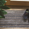 My Candy Linen Beige Brown Washable Cotton Striped Doormat - Small 50 x 75 cm (2'x2'5")