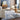 Nourison Exhale EXL02 Sprawling Pattern Navy Blue Ivory Polypropylene Abstract Textured Rug