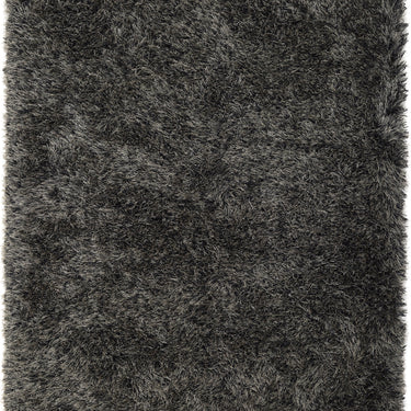 Origins Ritzy Fluffy Silky High Pile Charcoal Grey Shaggy Plain Soft Rug