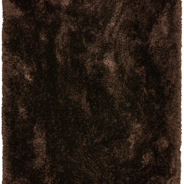 Plush Plain Shaggy High Pile Thick Silky Fluffy Soft Hand Woven Dark Chocolate Brown Rug