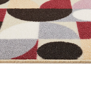 Floormatters Washable Runner and Doormat Set Purple Geo Anti-Slip Mat in 40x60 & 50x150 cm