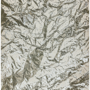 Aurora AU09 Satin Metallic Natural Gold Grey Modern Abstract Shiny Designer Rug