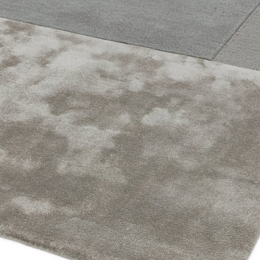 Asiatic London Tate Blocks Silver Grey Hand-Carved Wool Viscose Geometric Rug