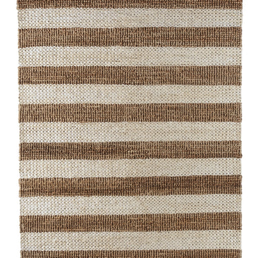 Bondi Cream and Natural Jute Stripe Braided Boucle Rug