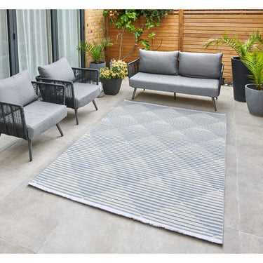 Jazz Indoor Outdoor Rug Garden Bedroom Living Room Patio Geometric Flatweave Rug by Concept Looms