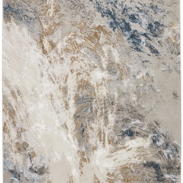 Santa Monica SMC101 Art Pictorial Grey Blue Abstract Modern Soft Rug