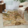 Nourison Tropics Beige TS04 Pure Tufted Tropical Wool Cotton Floral Rug - 160 x 251 cm (5'3"x8'3")