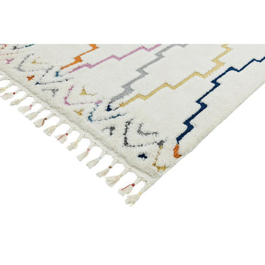 Ariana Morroccan Modern Shaggy Soft Rug with Tassel Fringed in Bohemian Scandi Designs