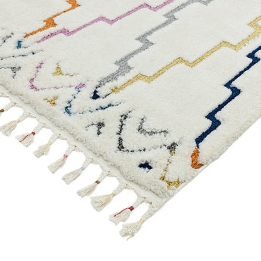 Asiatic London Ariana AR01 Trellis Boho Harmony Soft Scandi Multicolour Polypropylene Shaggy Moroccan Textured Rug