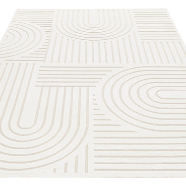 Consept Looms Maze MAZ106 Ivory By Concept Geometric Textured Modern Rug