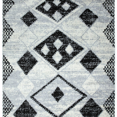 Cyrus CY07 Layla Modern Traditional Berber Style Fringed Soft Rug in Blue Multi