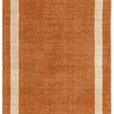 Albi Orange Hand Woven Hall 68x240 cm (2'3"x7'11") Runner Border Classic Plain Pure Wool Rug
