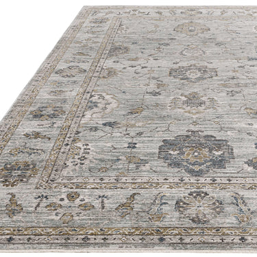 Jasper JA01 Living Classic Heritage Antique Blue Cotton Traditional Vintage Floral Rug