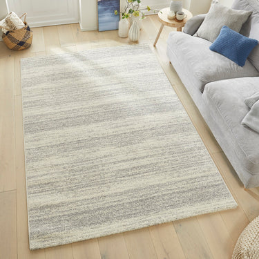 Somerset SOM101 White Grey Polypropylene Traditional Abstract Rug - Medium 120x170 cm (4'x5'6")