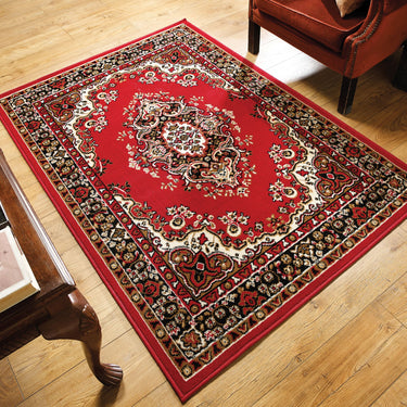 Lancashire Traditional Oriental Classic Rug or Hallway in Red