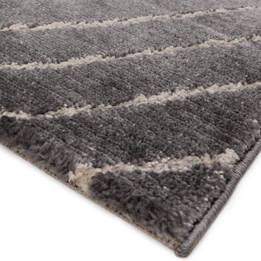 Asiatic London Axel AX08 Swirls Lines Charcoal Polypropylene Textured Scandi Rug