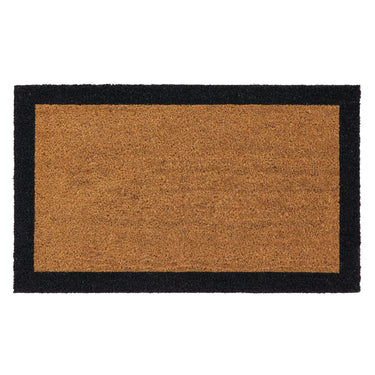 My Printed Coir Border Black Indoor Outdoor Non-Slip Bordered Doormat