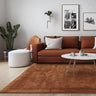 Asiatic London Rise Soft Silky Shiny Rust Terracotta Hand-Carved Wool Viscose Cotton Rug - Medium 120x170 cm (4'x5'6")