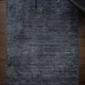 Henley Modern Handmade High Shine Organic Lines Wool & Viscose Premium Rug in Petrol Blue - Medium 120x170 cm (4'x5'6")