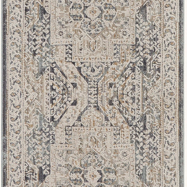 Lynx LNX01 Ivory Charcoal By Polypropylene Persian Traditional Vintage Rug