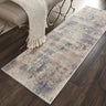 Nourison Rustic Textures RUS05 Beige Grey Jute Polypropylene Abstract Textured Hallway Runner Rug