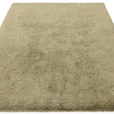 Opulence Sage Green Luxurious Shine Fluffy Soft Cotton Shaggy Textured Rug