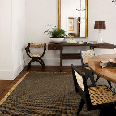 Kimi Becki Owens Surya Solid Border BOKM2305 Washable Jute Polypropylene Textured Rug