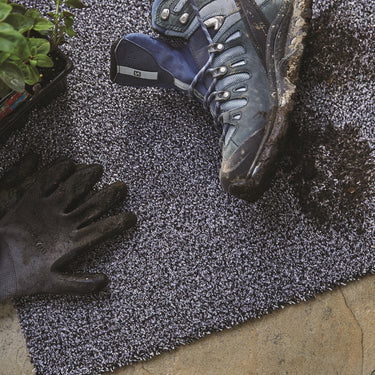 My Candy Charcoal Grey Washable Cotton Plain Doormat