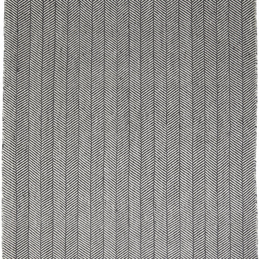 Cotswold Natural Flatweave Hand Woven Braided Wool COTW03 Black White Rug by Concept Looms
