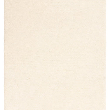 Fes FE04 Shaggy Rug Moroccan Berber Modern Bohomian Soft Touch Tufted Tasseled Cream White Plain Rug