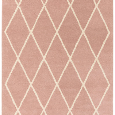 Albany Diamond Hand Tufted %100 Wool Rug in Berry, Pink, Silver Teal