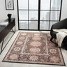 Alia 843GL Short Pile Rose Polypropylene Traditional Floral Bordered Rug - Runner 60x230cm (2'x7'7")