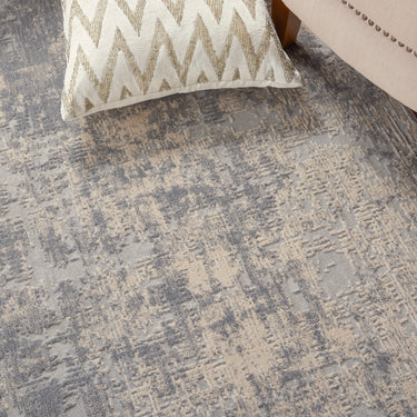 Rustic Textures RUS01 Modern Abstract Rug in Ivory Silver Grey