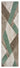 Orbit Skadi 3D Beige Green Abstract Geometric Textured Hallway Runner Rug