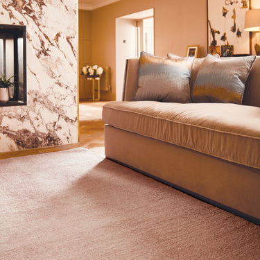 Origins Reef Modern Plain Quality Rug in Blush Pink