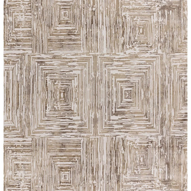 Asiatic London Kuza Portrait New Linear Pattern Beige Polypropylene Abstract Textured Distressed Rug
