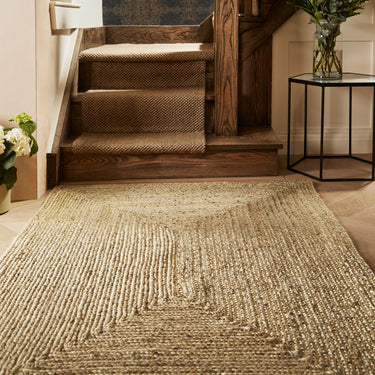 Origins Jute Extra Hand Made Braid Stitched Wool Rug in Natural