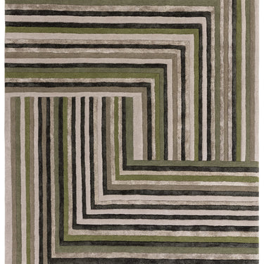 Matrix Network Wool Viscose Rug Modern 3D Striped Soft Silky Quality Rug