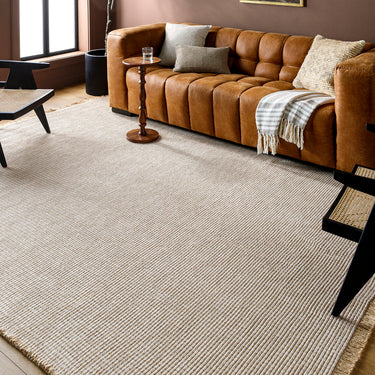 Kimi Becki Owens & Surya Solid and Border BOKM2302 Boho Jute Area Rug Light Brown Taupe Rug