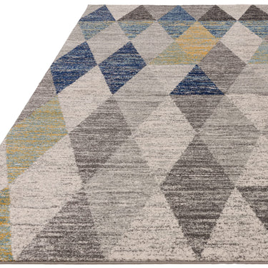 Muse MU25 Harlequin Modern Geometric Blue Multi Colours Rug